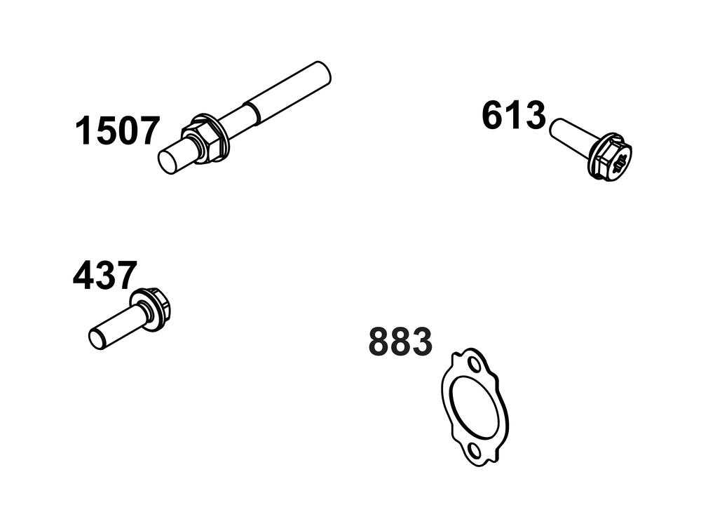 Exhaust Group Diagram and Parts List for 613477-0044-01 400000 - 699999 Briggs and Stratton Engine